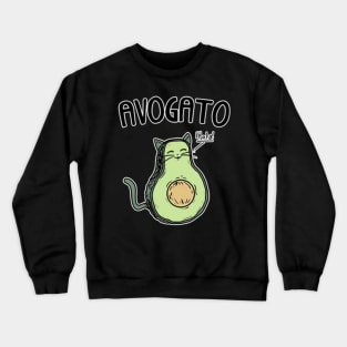 Hola Avogato Cat Meow Avocado Workout Gift Crewneck Sweatshirt